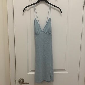 Sparkly Blue Fitted Dress